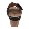 GC Shoes Selly Cross-Strap Flower Comfort Slide Wedge Sandals - 3 of 4