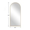 MAYEERTY Aluminum Arched Gold Full Length Mirror with Stand for Living Room Bedroom - 4 of 4