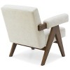 Mo Set Of 2 Accent Chair With Arms,22.5" Wide Lounge Armrest  Accent Chair,Upholstered Seat and Back With V Shape Wood Legs-Maison Boucle - 3 of 4