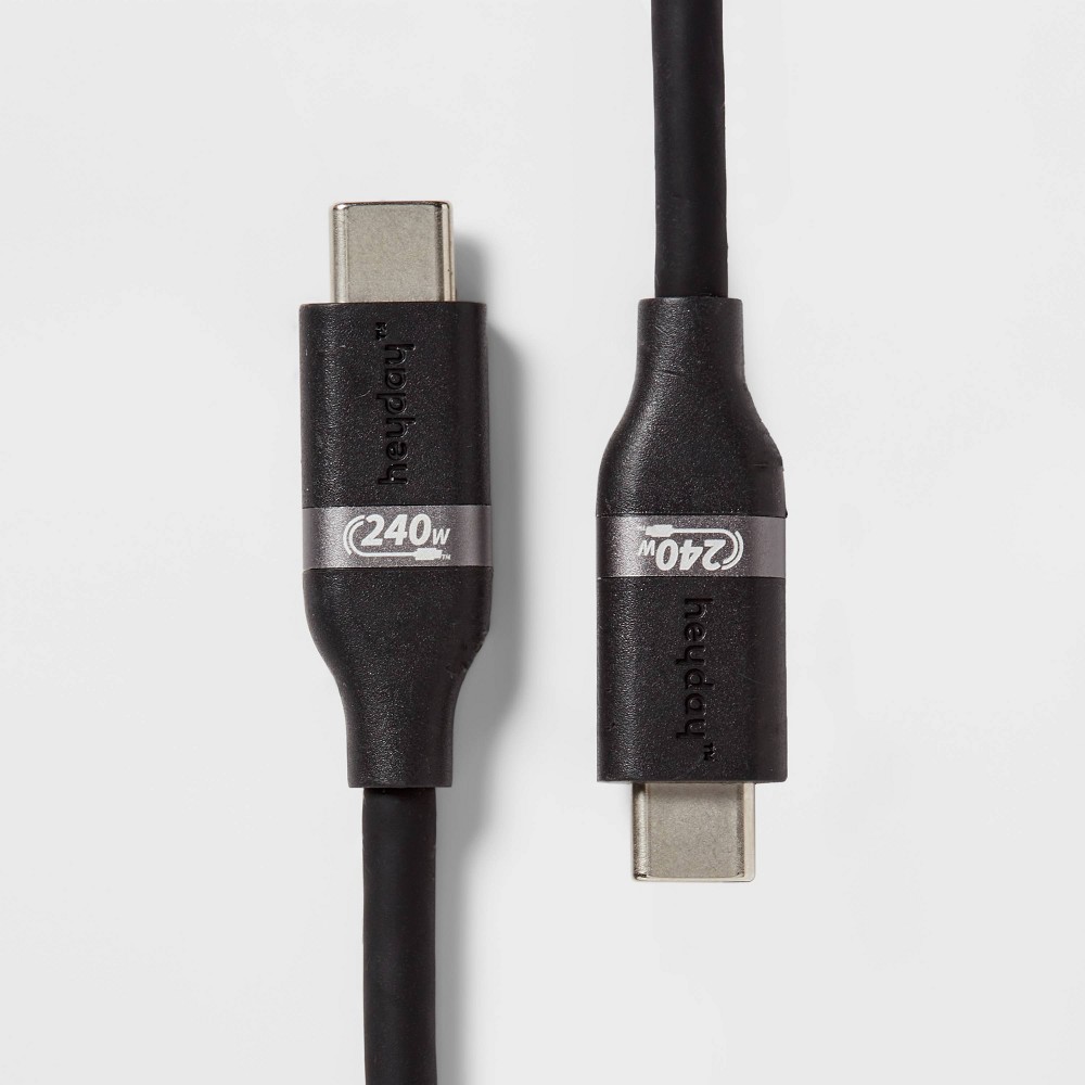 4' USB-C to USB-C 240W Silicone Cable - heyday™ Black
