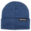 Cowboy Bebop Ein Blue Peek A Boo Marl Roll Cuffed Plain Skull Knitted Embroidered Beanie hat - 2 of 2