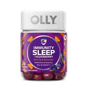 OLLY Immunity Sleep + Elderberry Gummy Supplement - 0.41lb/36ct - 1 of 4