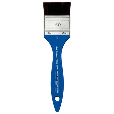 Pinceau à Peindre Da Vinci Série 5074 - Brosse Plate En Fibres Synthétiques, Manche Bleu Mat 20x5x30 Cm