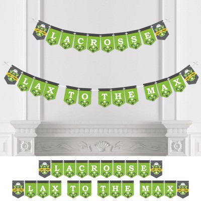 Big Dot of Happiness Lax to the Max Lacrosse Party Bunting Banner Party Decorations Lax to the Max Lacrosse