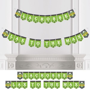 Big Dot of Happiness Lax to the Max Lacrosse Party Bunting Banner Party Decorations Lax to the Max Lacrosse - 1 of 4