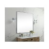 Elegant Lighting Soft corner metal square mirror 48x48 inch in Silver - 3 of 4