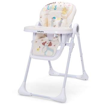 Costway Baby High Chair Folding Feeding Chair W/ Multiple Recline & Height Positions