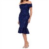 Women's Off The Shoulder Lace Fit And Flare Dress - Xscape - 2 of 4