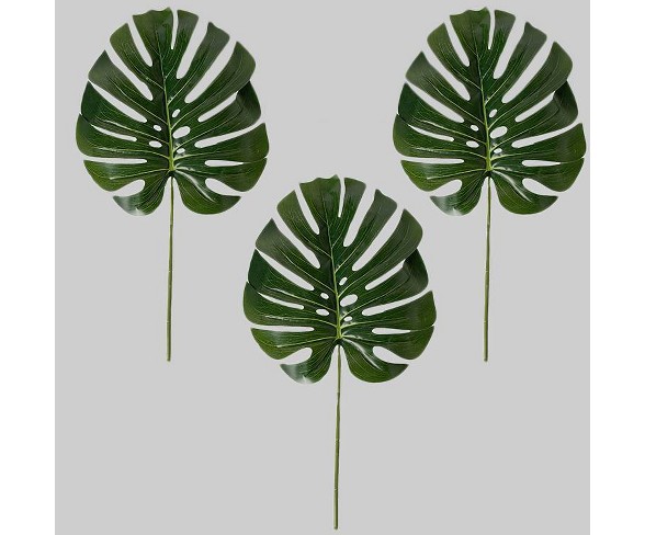 3ct. Artificial Monstera Leaf Plants - Bullseye's Playground&#153;