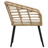 Garden Chair Set of 2 Oak PE rattan Medium Ergonomic vidaXL - 4 of 4