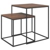 vidaXL Coffee Table Set 2 pcs Engineered Wood and Metal - 2 of 4