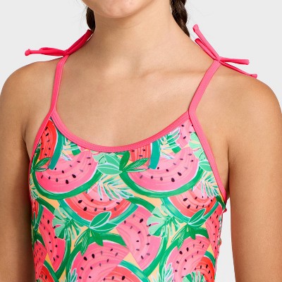 Детские купальники Cat & Jack Girls' Watermelon Toss One Piece Swimsuit - Cat & Jack™ Pink M — фото 3