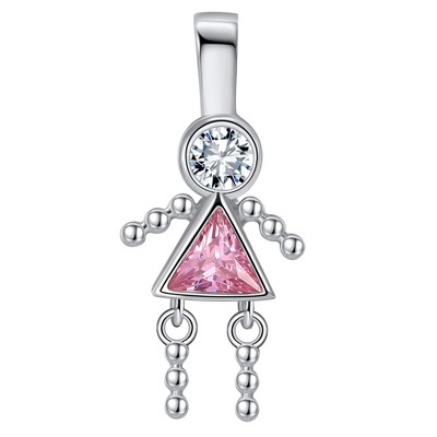 Baby Boy Birthstone Charm for Mom |Girl Birthday Kids for Family Tree Grandma Grandkids Necklace by Ginger Lyne CZ  Sterling Silver