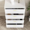 FUFU&GAGA  4 Drawer Dresser for Bedroom Modern Design Gold Metal Legs White - 2 of 4
