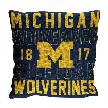 NCAA Michigan Wolverines Stacked Woven Pillow