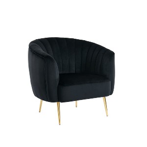 Thomas Upholstered Chair Black - miBasics, Galaxy Black