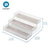 iDESIGN Twillo Plastic Stadium Spice Rack Tier Organizer Metallico Clear: Kitchen Cabinet Storage, Hand Wash, 10.25" Width - 4 of 4