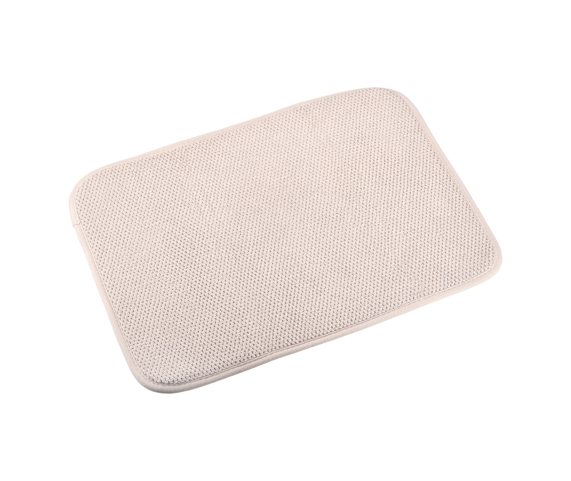 Unique Bargains Microfiber Ultra-absorbent Fast Drying Kitchen Dish Drying Mat Beige 2 Pcs
