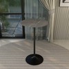 LeisureMod Verve 27" Round Bar Height Dining Table, Sintered Stone Top, Black Pedestal Base, Counter Height Table for Kitchen and Pub - 2 of 4