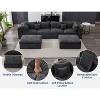140" Modular Cloud Sectional Sofa with Ottoman - Convertible L/U-Shape Chenille Couch, 5-Seater Deep Memory Foam Couch, No Assembly Required - 4 of 4