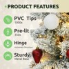 7.5ft Pre-lit Snow Flocked Pencil Christmas Tree with Remote 1000 Branch Tips and 350 Lights - 4 of 4