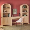 GDFStudio William Modern 76" Arched Wood Bookcase Cabinet with Hidden Storage and 4 Shelves - 4 of 4