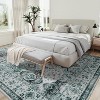 coucheta Multi-Size Washable Vintage Area Rug, Traditional Distressed Foldable Non Slip Floral Print Carpet, for Living Room, Dining Room, Office - 2 of 4