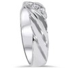 Pompeii3 Three Stone Diamond 14K White Gold Wedding Ring - 2 of 4