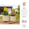 Ceramic Plant Pots with Raised Feet for Indoor and Outdoor - Perfect Pots for Garden, Patio, or Room Set of 2 - 9", 8" White - 4 of 4