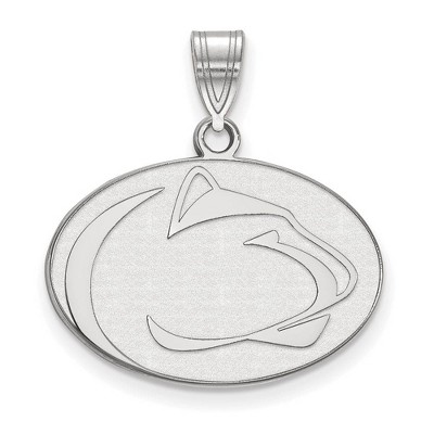 Black Bow Jewelry 14k White Gold Penn State Nittany Lions NCAA Medium Pendant