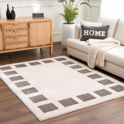Hauteloom Beynon Charcoal Washable Area Rug