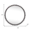 HomeRoots 24" Dark Gray Iron Beaded Round Accent Mirror - 3 of 4