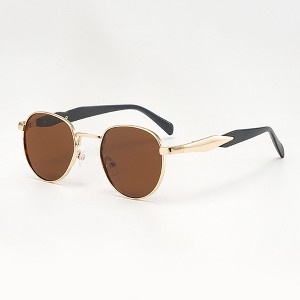 HTUTWOO Women's Metal Oval Frame gradual change Sunglasses UV400 for outdoor sports travel - 1 of 4