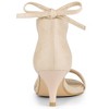 Allegra K Women's Kitten Heel Open Top Lace-Up Sandals - 3 of 4