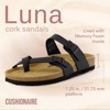 CUSHIONAIRE Luna Cork Footbed Women's Sandals-Comfortable Slip-On Slides with Adjustable Straps & Memory Foam|Beach Essential Summer Sandals for Women - 2 of 4