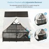 Chic Crate-Weatherproof Outdoor Daybed - Adjustable Backrest & Double Sun Lounger with Detachable Curtains, 4 Cushions for Patio (Cream) - 3 of 4