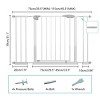 LAOTIES Adjustable Baby Gate for Stairs and Doorways,Pressure Mounted Walk Through Safety Gate for Kids and Pets - 4 of 4