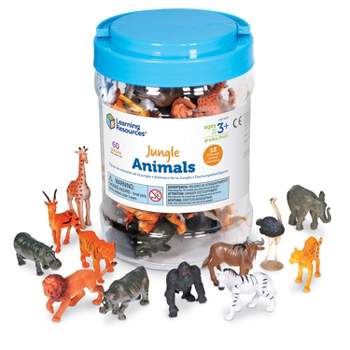 Learning Resources Jungle Animal Counters - 60 Pieces, Ages 3+ Toddler Learning Toys, Educational Counting and Sorting Toys