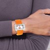 Black Bow Jewelry Charles Hubert Ladies Stainless Orange Leather 40x23mm Watch - 2 of 3