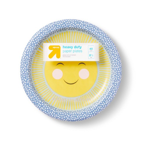 2-pack Heavy Duty Disposable Paper Plates Ultra, 8.5 In. 40Count