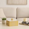 Decorative Square Storage Box with Lid for Living Room Decor - Versatile Decor Box for Jewelry, Keepsake, and Storage Accents - 4", White - 3 of 4