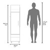 Vynxaria Modern Armoire with Full-Length Mirror - 3 of 4