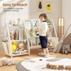 SKONYON 2-in-1 Kids Bookshelf and Toy Organizer with Fabric Pockets and Open Storage Shelves - 2 of 4