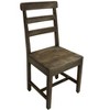 HomeRoots Set of Two Dark Brown Wood Ladder Back Dining Side Chairs - 4 of 4