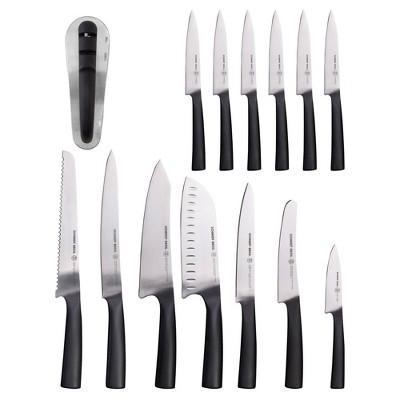 Schmidt Brothers 15-Piece Carbon Steel Knife Block Set