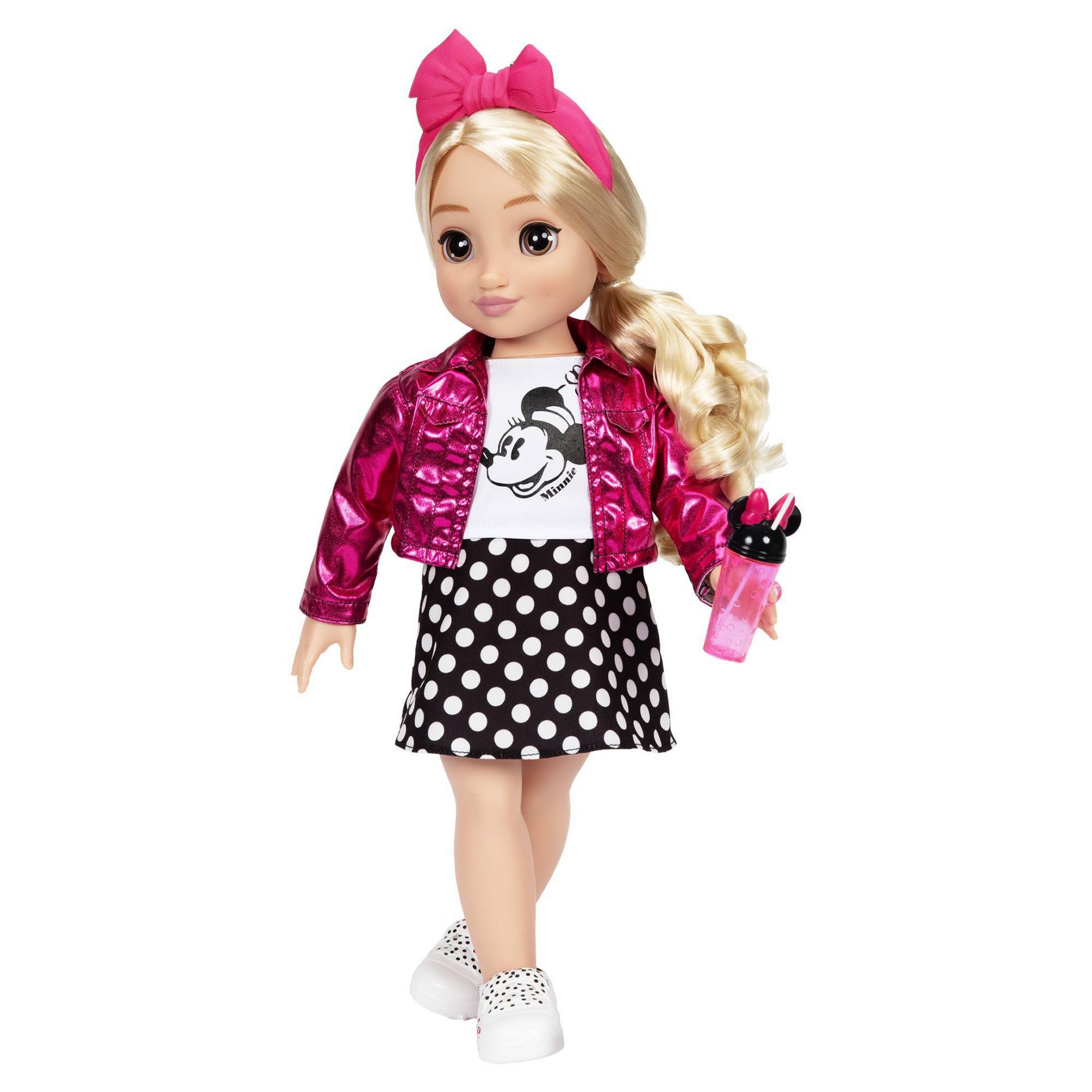 Disney ILY 4ever 18" Minnie Doll Pink Jacket Blonde Hair/Brown Eyes