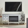 NicBex Silver Fireplace TV Stand with Electric Fireplace Insert,Modern Entertainment Center with 2 Doors for TV Up to 50",Silver - 2 of 4