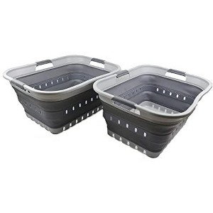 SAMMART 42L (11 gallon) Collapsible Plastic Laundry Basket - 1 of 4