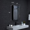 HBEZON Medicine Cabinet with Mirrors, Recess/Wall Mount Bathroom Cabinet, Adjustable Shelves, Soft-Close Hinge, Rectangular, Aluminum - 3 of 4
