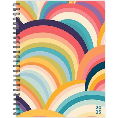 Willow Creek Press Earthly Rainbow 2025 6.5"x8.5" Softcvr Weekly Planner: Spiral Binding, Blue, All Ages, January-December